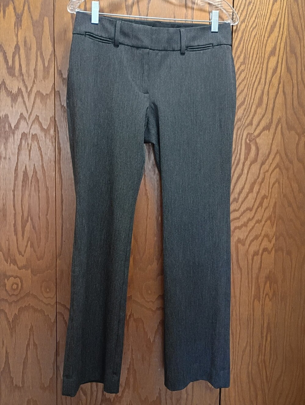 LOFT Charcoal Gray Flare Dress Pants